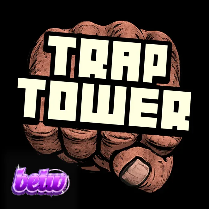 Interface do jogo de slot Trap Tower com temática de guerra de gangues
